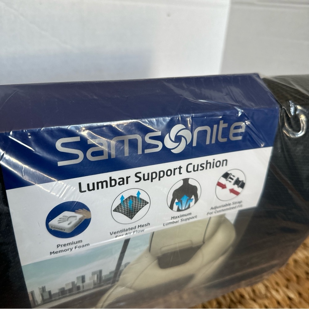 Samsonite Premium Memory Foam Lumbar Support Cushion NEW. - Picture 3 of 7